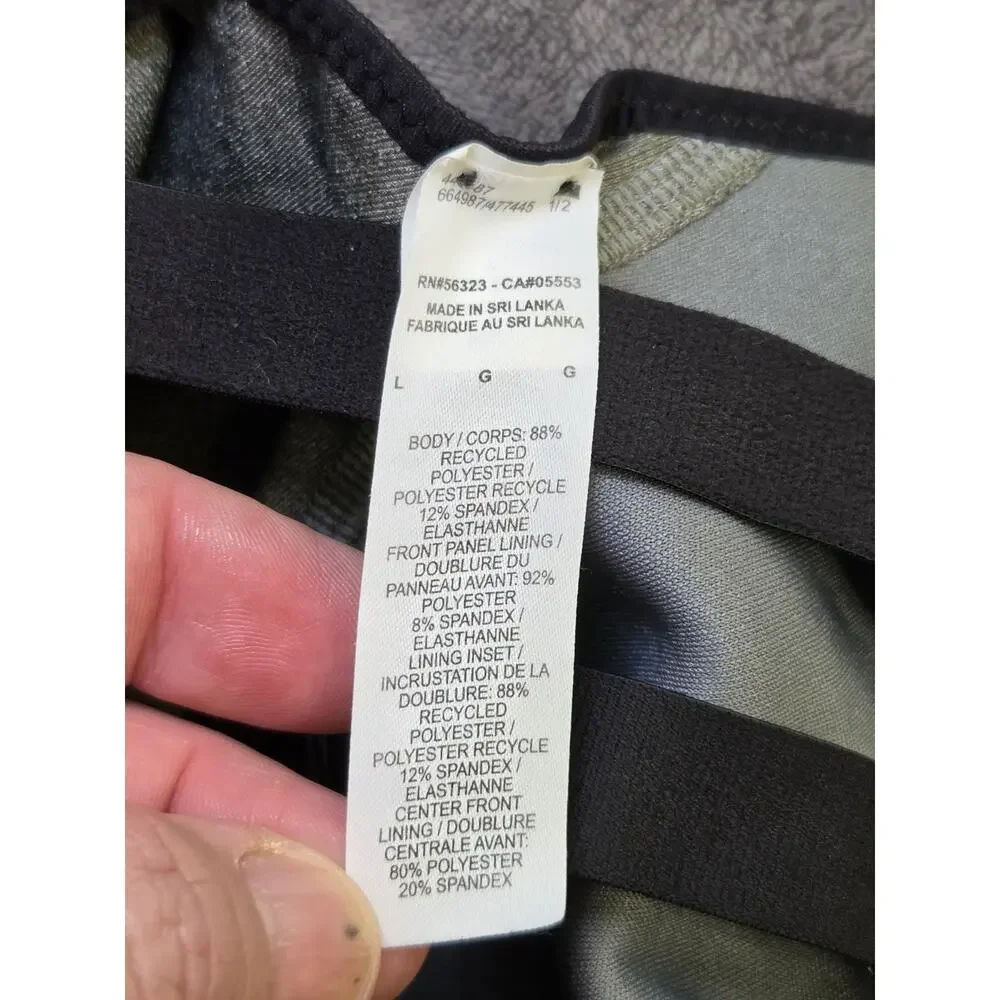 Nike Women’s Impact Strappy High Support Bra Gray Size L Activewear Gym Z2-90